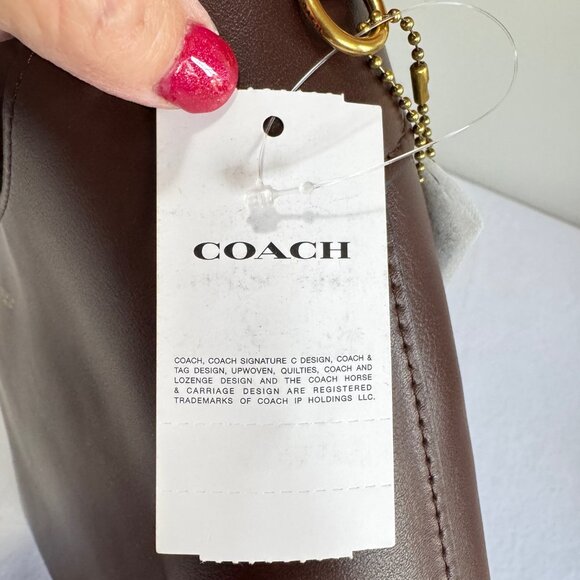 NWT! COACH Brooklyn 28 Shoulder Bag in Maple - Picture 9 of 16